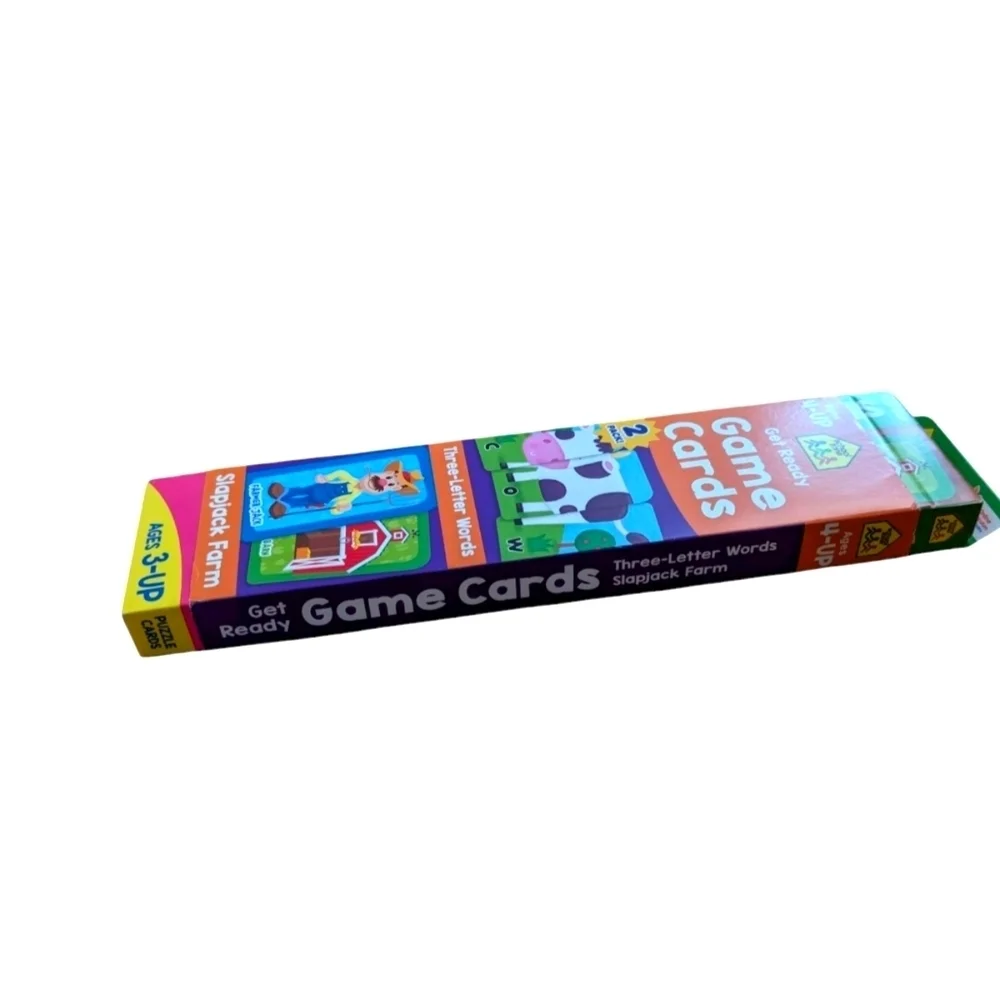 NWT School Zone Game Cards Slapjack Farm and Three Letter Words Age 3 Plus